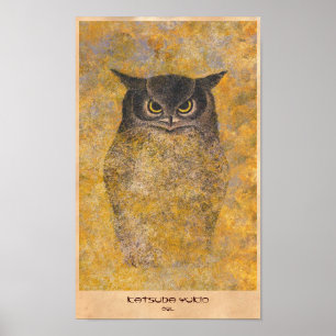 Poster Katsuda Yukio Owl japonais oriental fine art