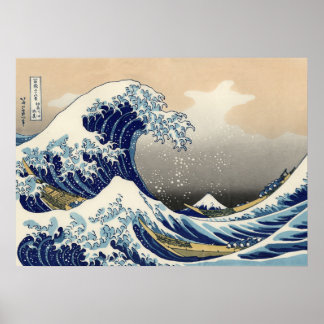 Poster Katsushika Hokusai La grande vague à Kanagawa