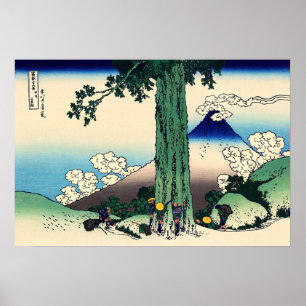 Poster Katsushika Hokusai - Passe Mishima dans la provinc