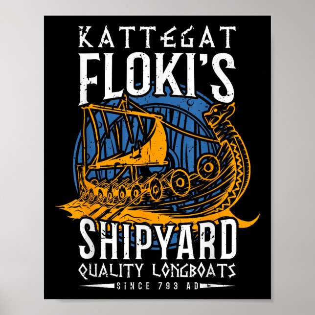 Poster Kattegat Flokis Shipyard - Nordic Mythology &amp; (Devant)