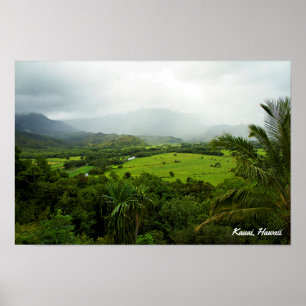 Poster Kauai, Hawaï Landscape Scene