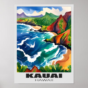 Poster Kauai Paradise Wall Art - Île Tropicale Hawaii