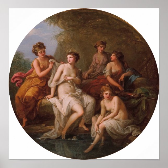 Poster Kauffman - Diana et ses nymphes se baignent (Devant)