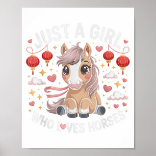Poster Kawaii 2026 Juste une fille qui aime la chance de