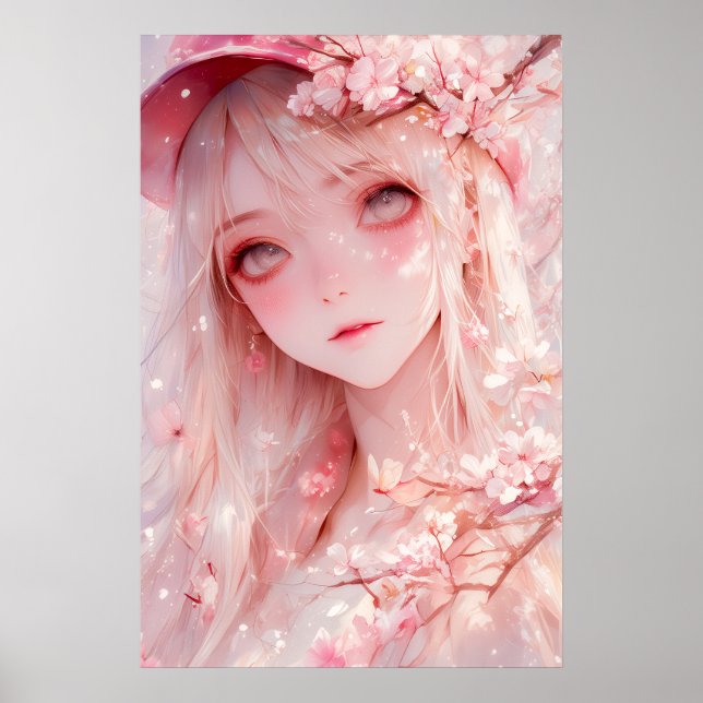 Poster Kawaii Anime Girl (Devant)