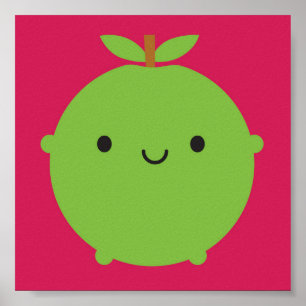 Poster Kawaii Apple
