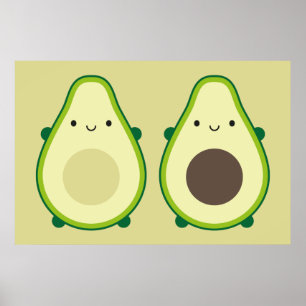 Poster Kawaii Avocado