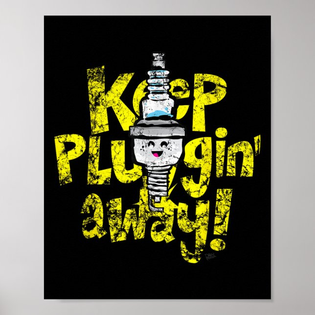 Poster Kawaii Bougie d'allumage Conserver le plug-in de d (Devant)