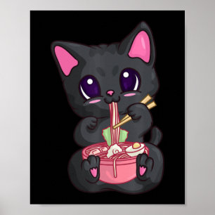 Poster Kawaii Bubble Tea s pour femmes Boba Maneki Neko C