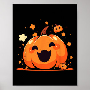 Poster Kawaii Citrouille Anime Cottagecore Hommes Enfants