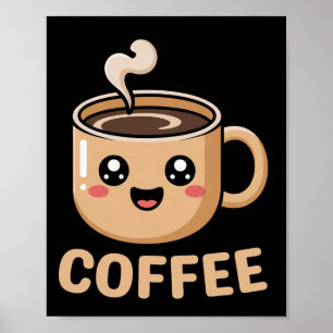 Poster Kawaii Coffee Creamer Cup Cute Halloween Costume R