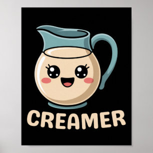 Poster Kawaii Creamer café mignonne Halloween Costume Ris