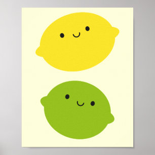Poster Kawaii Lemon & Lime