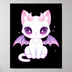 Poster Kawaii Pastel Goth Déplaisant Cute Démon Witchy ai