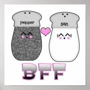 Poster Kawaii Salt n Pepper BFF