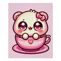 Kawaii Teddy Bear dans une coupe