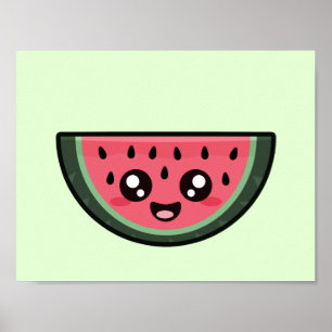 Poster Kawaii Watermelon