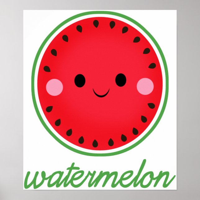 Poster Kawaii Watermelon (Devant)