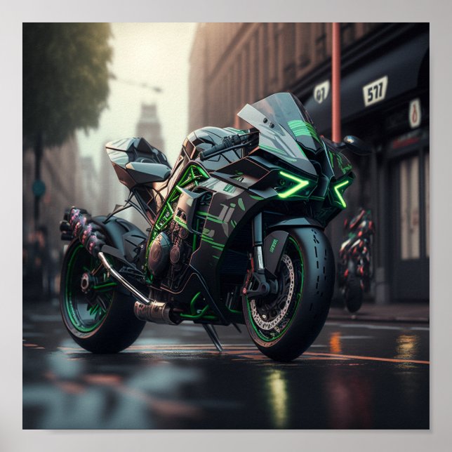 Poster Kawasaki Ninja H2R (Devant)