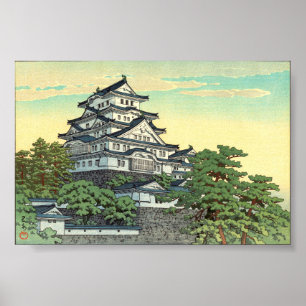 Poster Kawase Hasui Lignes de transport pacifique Château