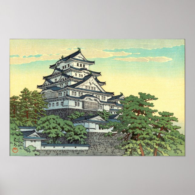 Poster Kawase Hasui Pacific Transport Lines Himeji Castle (Devant)