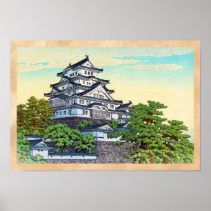 Poster Kawase Hasui Pacific Transport Lines Himeji Castle