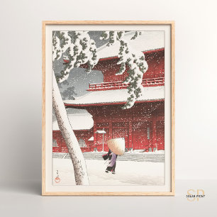 Poster Kawase Hasui Zojo Sanctuaire à Shiba Art Japonais