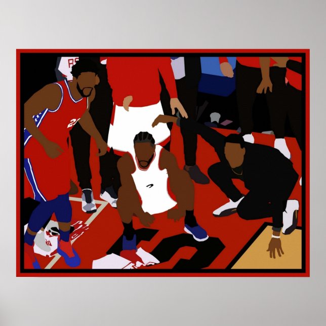 Poster Kawhi Leonard Game Winner Célébration (Devant)