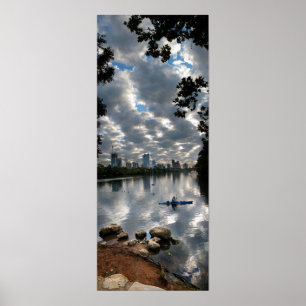 Poster Kayak de lac ladybird - horizon - Austin le Texas