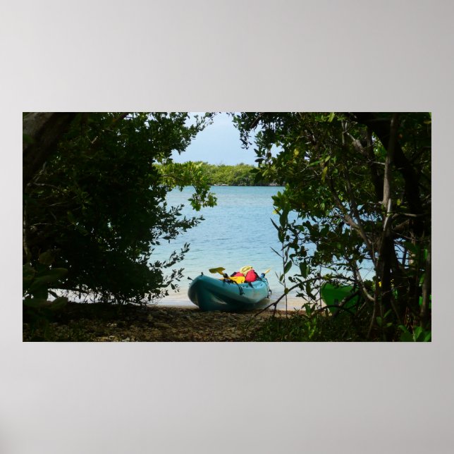 Poster Kayaking aux îles Virgin (Devant)