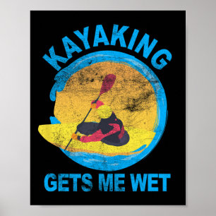 Poster Kayaking M'Accueille Humide Halloween Fun