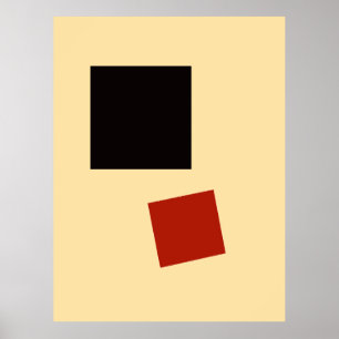 Poster Kazimir Malevich Carré noir Carré rouge (1915)
