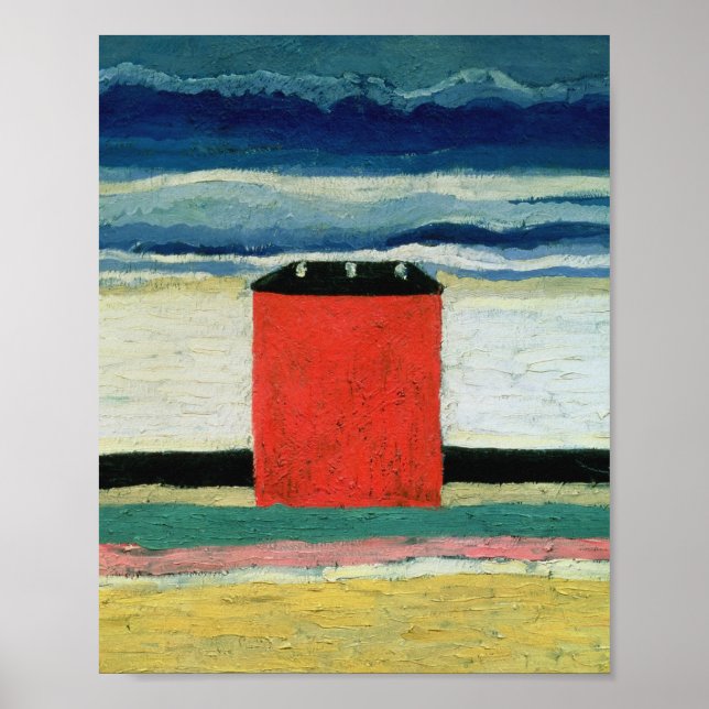 Poster Kazimir Malevich - Maison Rouge (Devant)