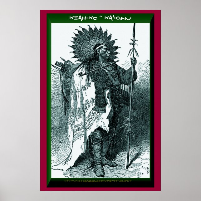 Poster "Keah-ko ~ Ka'igwu" (Chronologie hivernale Kiowa) (Devant)
