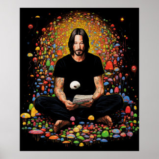 Poster Keanu Reeves Méditation zen