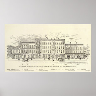 Poster Kearny, Californie et Sacramento West Side