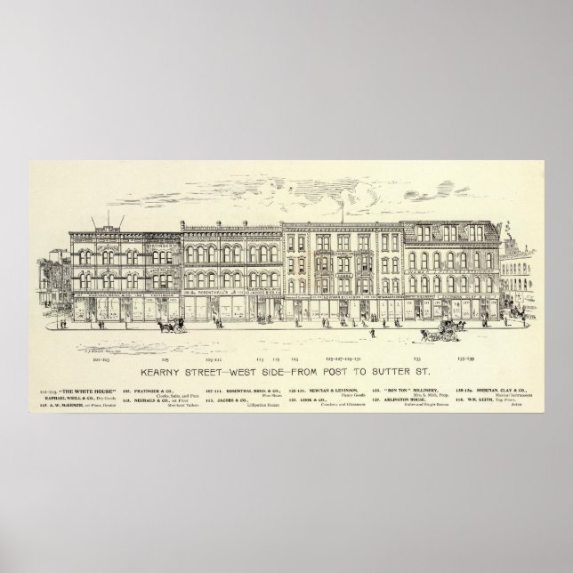 Poster Kearny, Post et Sutter West Side (Devant)