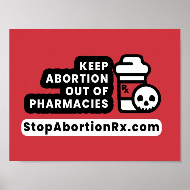 Poster "Keep Abortion Out" 8.5x11" StopAbortionRx (Devant)