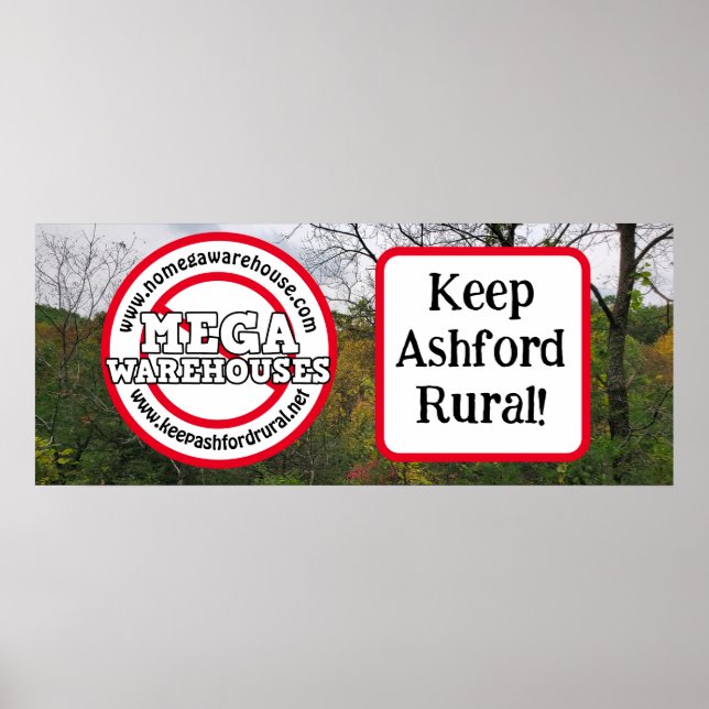 Poster Keep Ashford Rural | Pas d'entrepôts Mega (Devant)