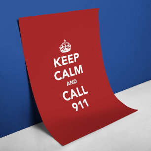 Poster Keep Calm and Call 911