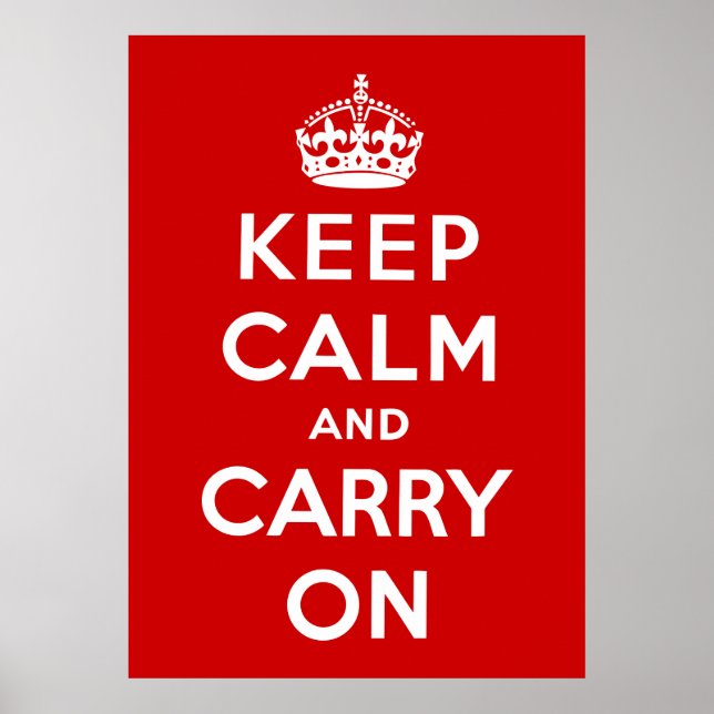 Poster Keep Calm and Carry (Devant)