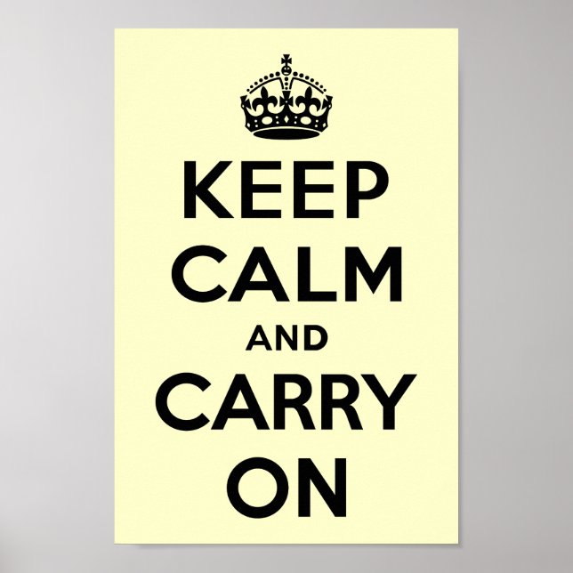 Poster Keep Calm and Carry (Devant)