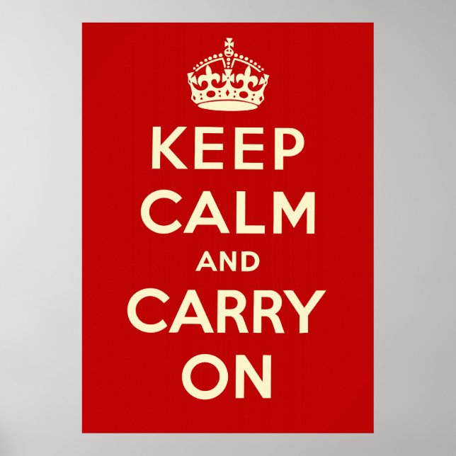 Poster Keep Calm and Carry (Devant)