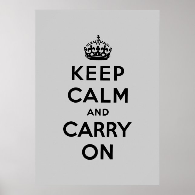 Poster keep calm and carry on original (Devant)