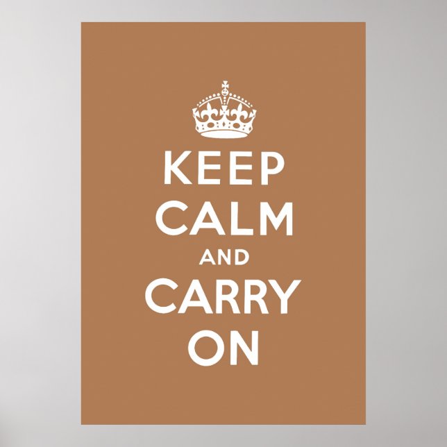 Poster keep calm and carry on original (Devant)