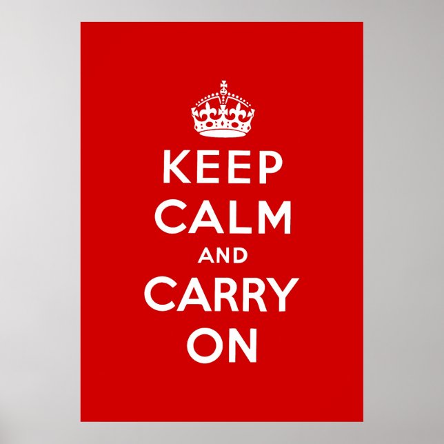 Poster keep calm and carry on original (Devant)