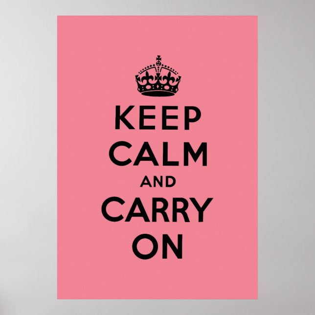 Poster keep calm and carry on original (Devant)