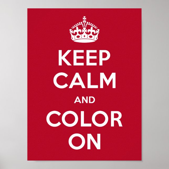 Poster Keep Calm and Color On (Front)
