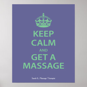 Poster Keep Calm and Get a massage