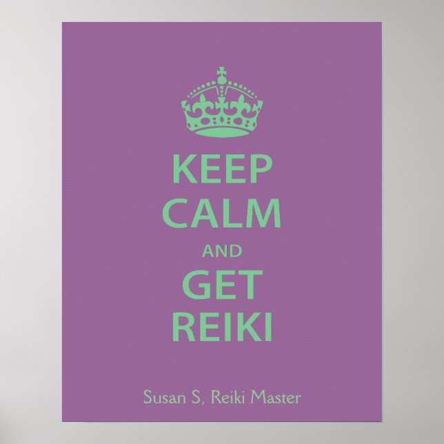 Poster Keep Calm and Get Reiki (Devant)